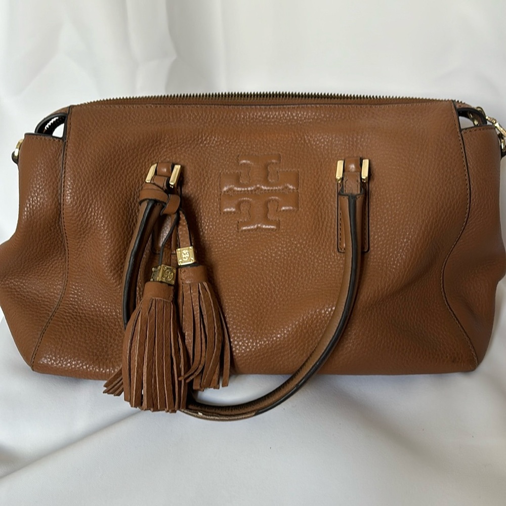 Tory Burch Thea Zip Satchel in bark